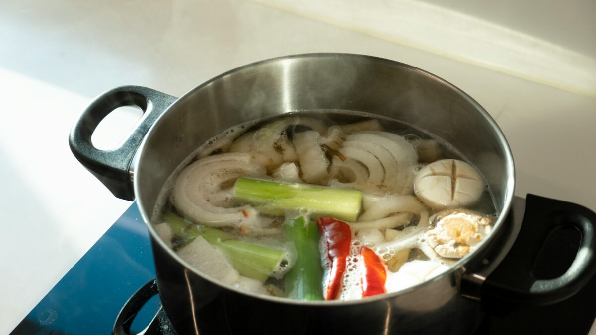 a pot of food
