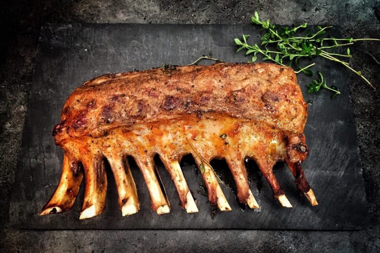lamb, meat, dinner, butcher, cooking, rib, barbecue, fresh, pepper, food, steak, preparation, ingredient, cuisine, animal, kitchen, meal, bone, fillet, slice, diet, portion, piece, healthy