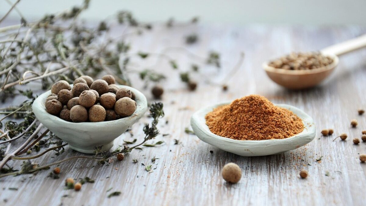 spices, ingredients, scent, cooking, seeds, pepper, nutmeg, condiments, clay cups, close-up, focus, cooking, nutmeg, nutmeg, nutmeg, nutmeg, nutmeg