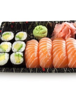 sushi, set, nigiri, maki, nature, fish, raw, salmon, rice, wasabi