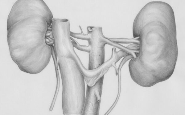 a pencil drawing of the human body