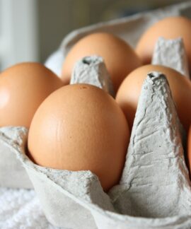 brown egg on white paper towel