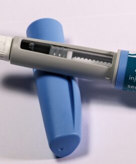 A semaglutide injection pen is shown.