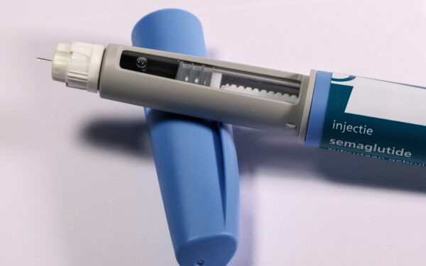 A semaglutide injection pen is shown.