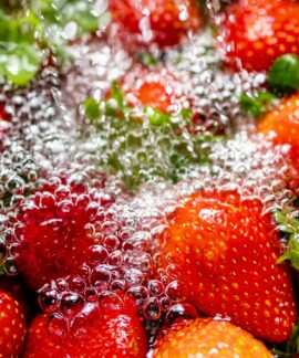 a pile of strawberries