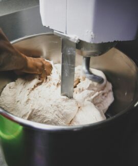 white powder in green plastic container