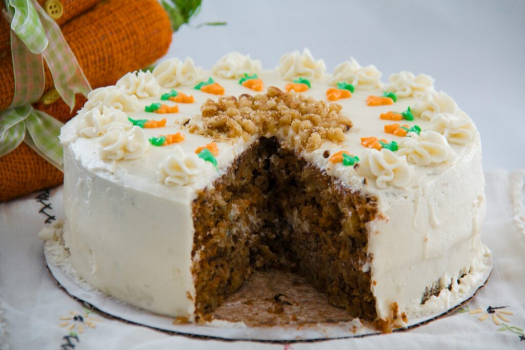 white and brown cake on white ceramic plate