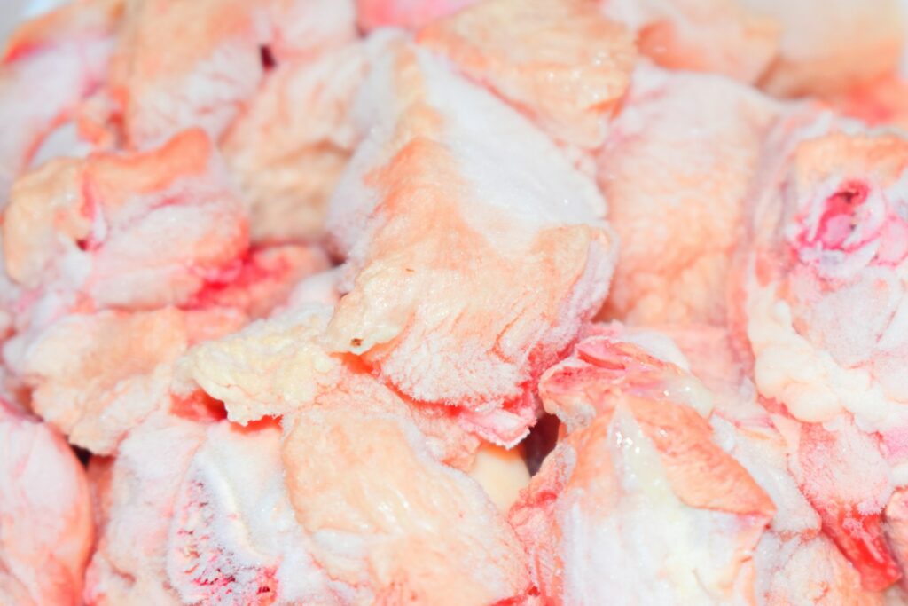 white and pink ice cream