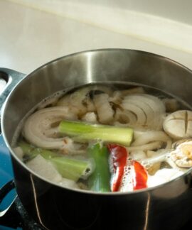 a pot of food