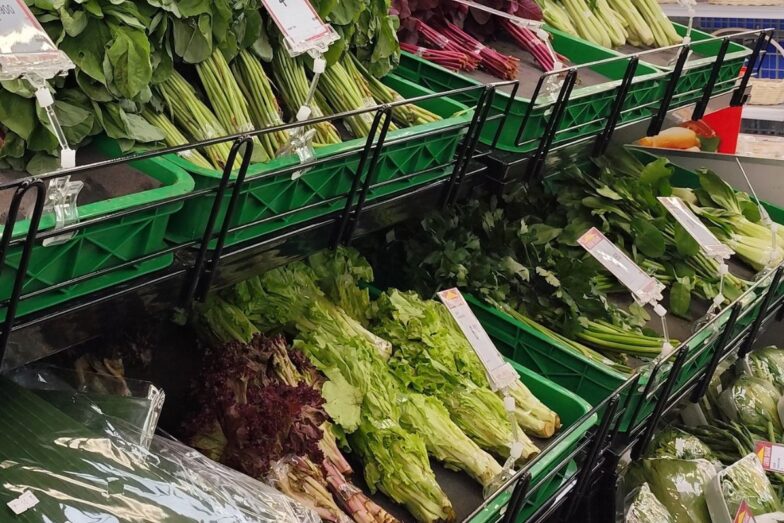 Daržovių skyrius parduotuvėje. Canva nuotrauka