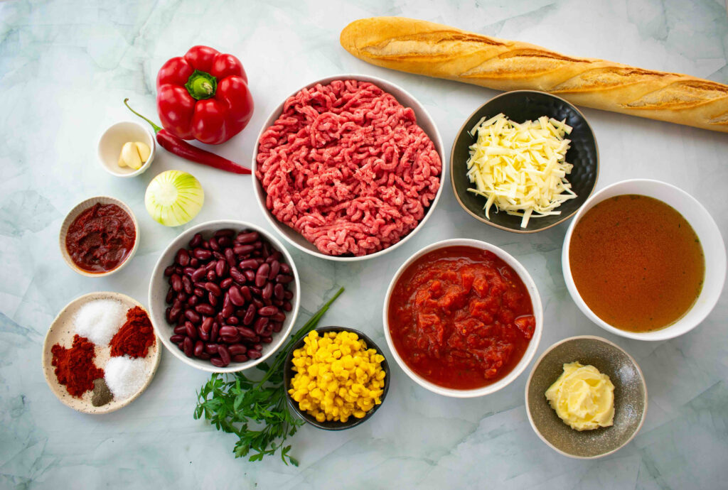 Skaniausia Čili sriuba. Ingredientai